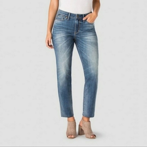 Denizen Levi's High-Rise Ankle Straight Jeans Denim Blue Women's Size 4 Classic - Picture 1 of 12